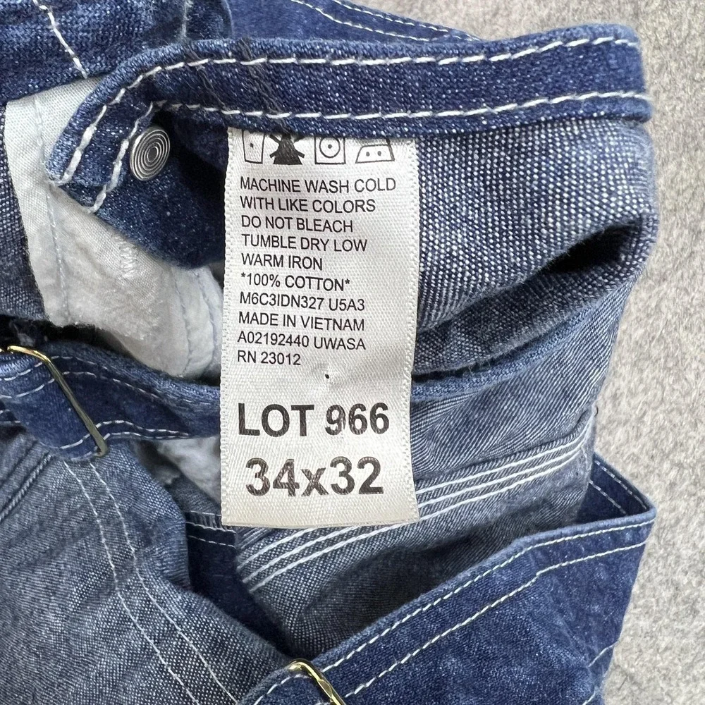 Men's Dark Blue Denim Overalls - Classic Workwear - Picture 4 of 11